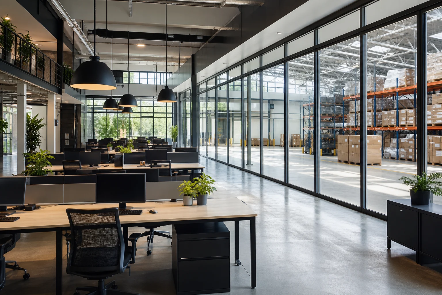 Moderne Büro-, Gewerbe-, Industrie- und Lagerbereiche als typische Einsatzfelder für Einbruchmeldeanlagen