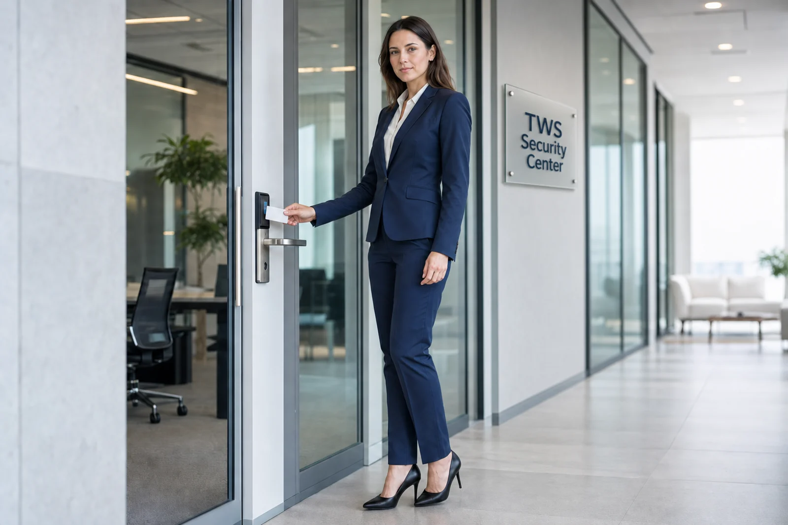 TWS Zutrittskontrolle in moderner Büroumgebung