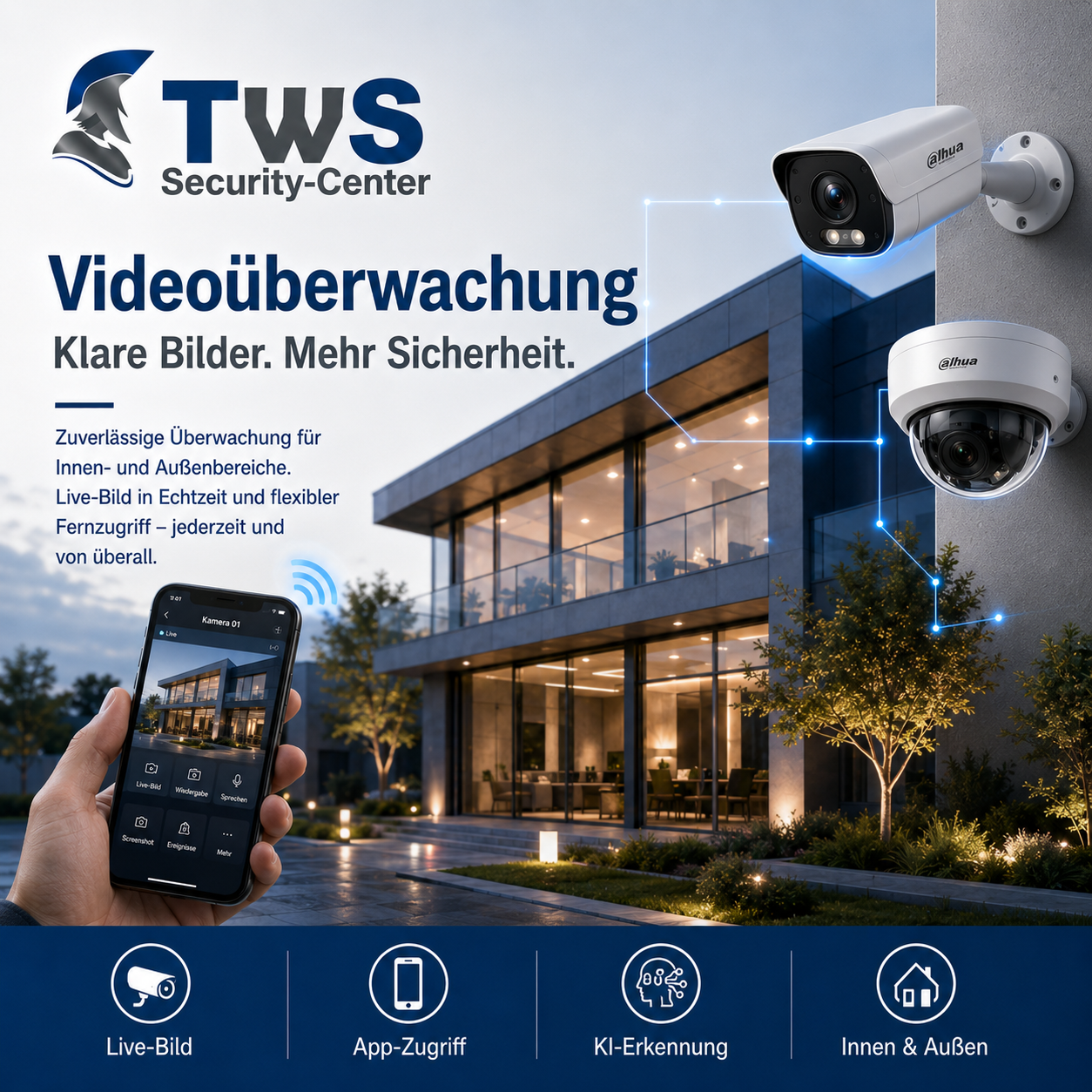TWS Videoüberwachung für Gewerbeobjekte, Baustellen und Außenflächen