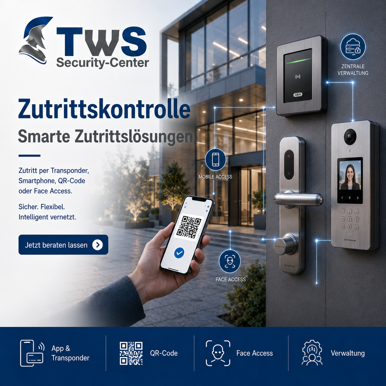 TWS Zutrittskontrolle und Zutrittssysteme für Gewerbe und Betreiberobjekte